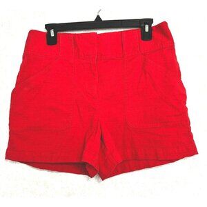 Loft Outlet Shorts Women's Red texture Sz 10 inseam 4" Length 14" cotton/spandex